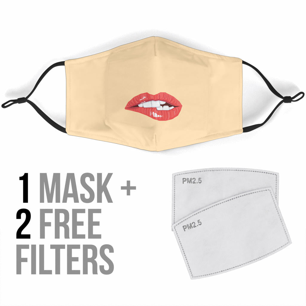 Face Mask Bite Lips