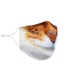 Brown and White Cat Face Mask