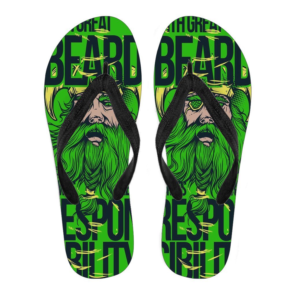 Great Beard Men's Flip Flops
