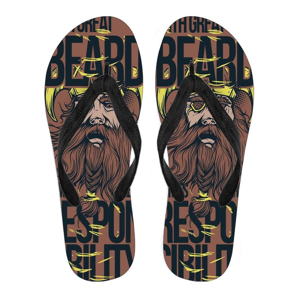 Great Beard Men's Flip Flops