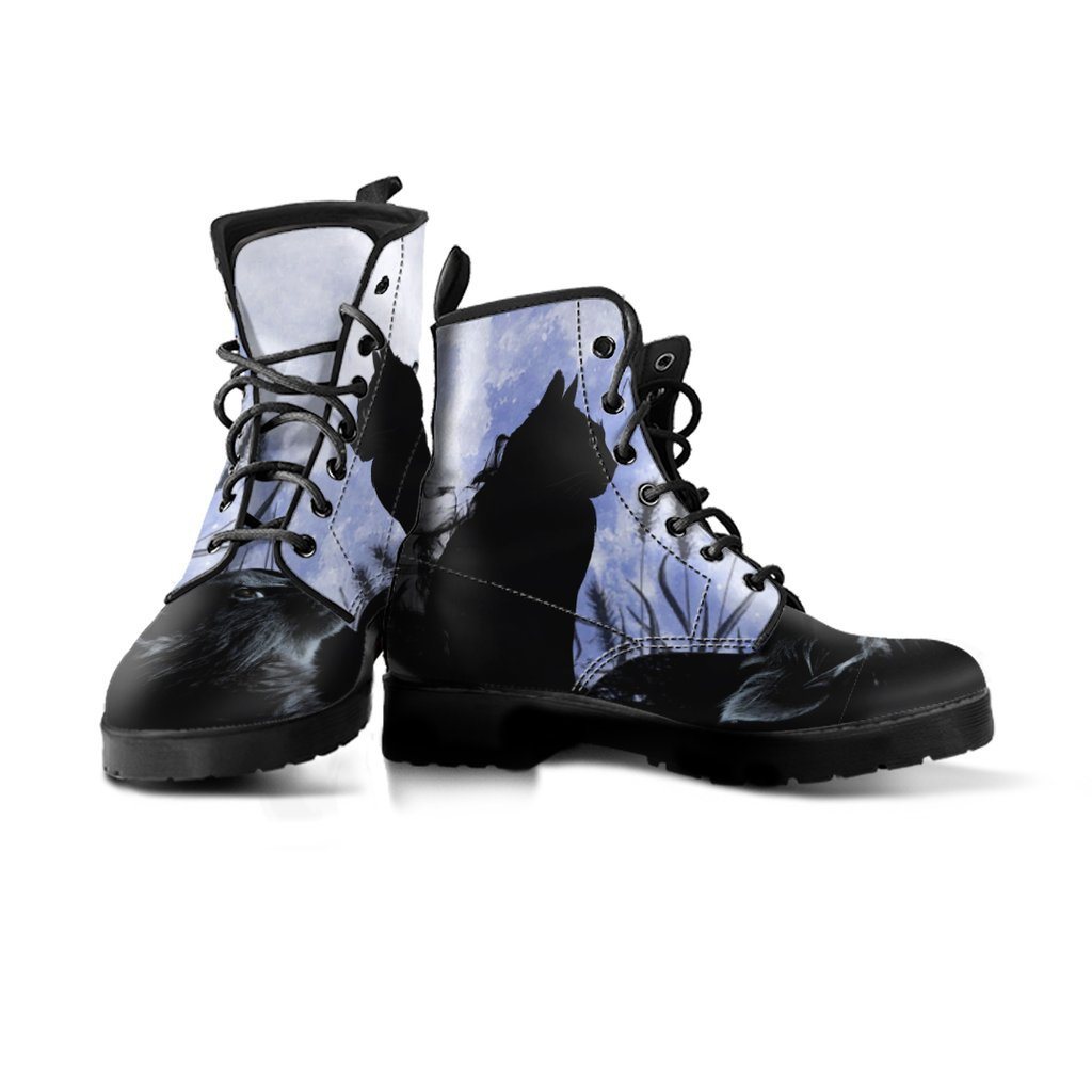 Leather Boots - Black Cat