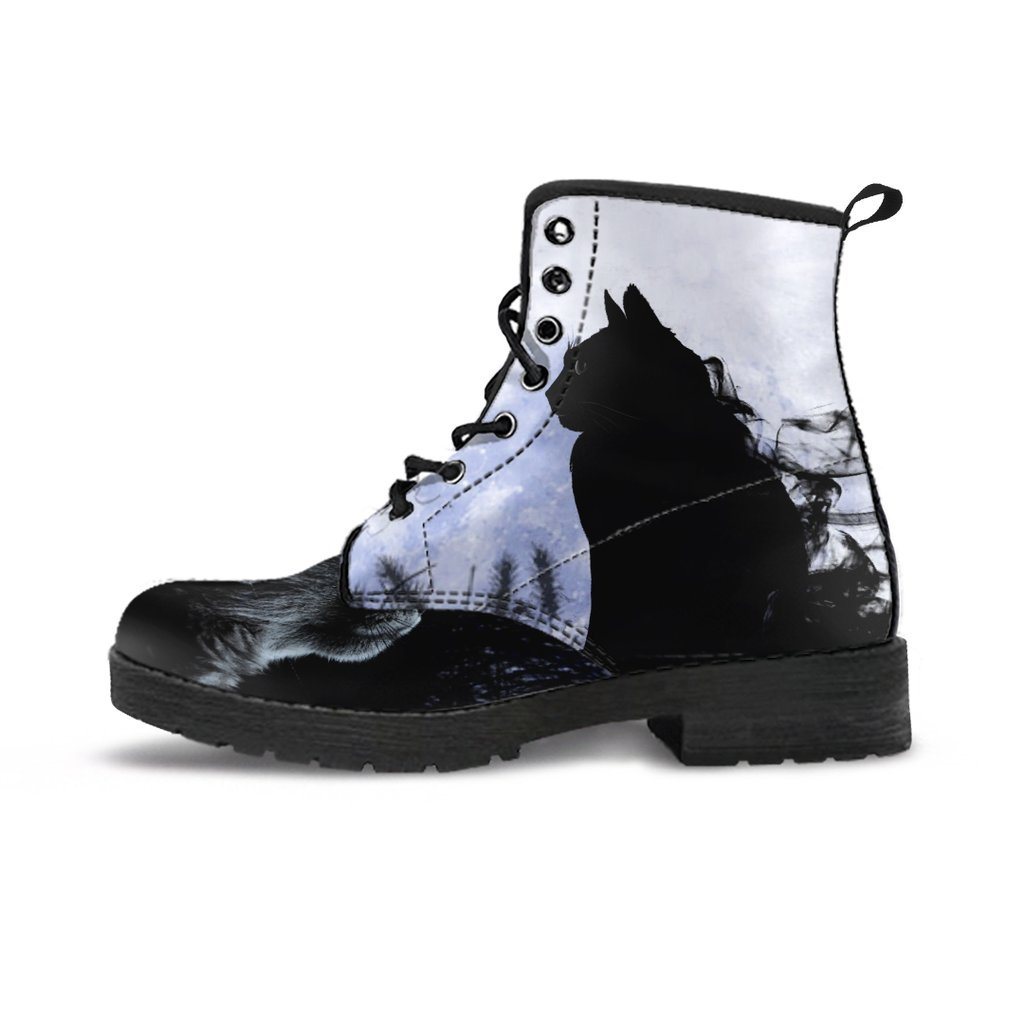 Leather Boots - Black Cat