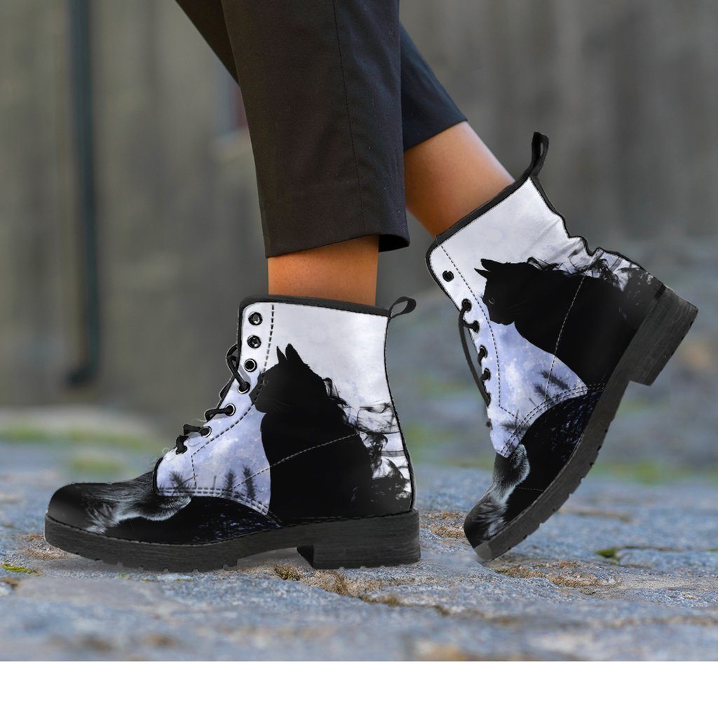 Leather Boots - Black Cat