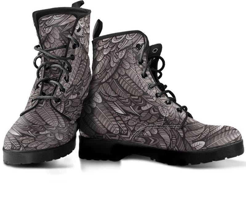 Leather Boots - Bohemian Feather Brown