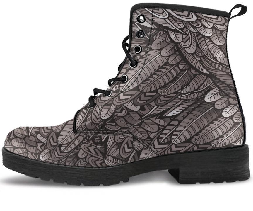Leather Boots - Bohemian Feather Brown