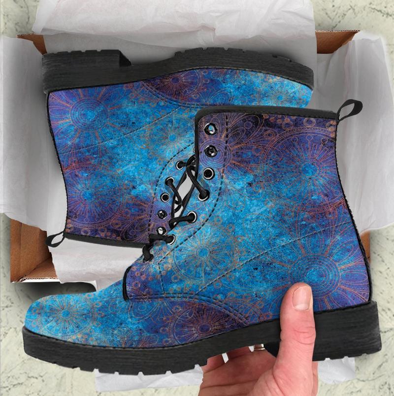 Leather Boots - Bohemian Mandala