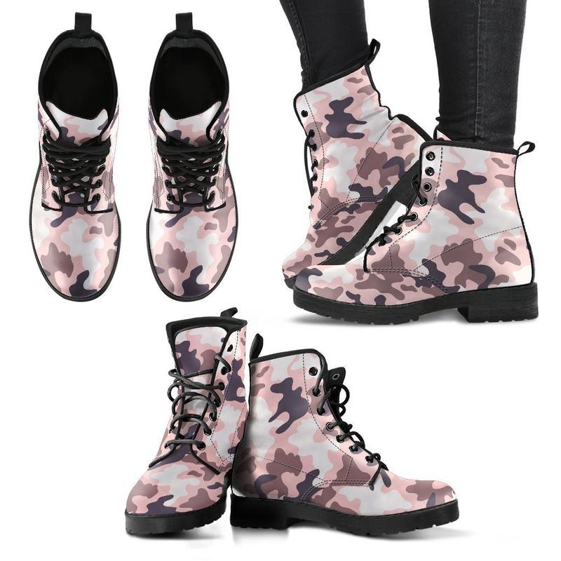 Leather Boots - Camouflage