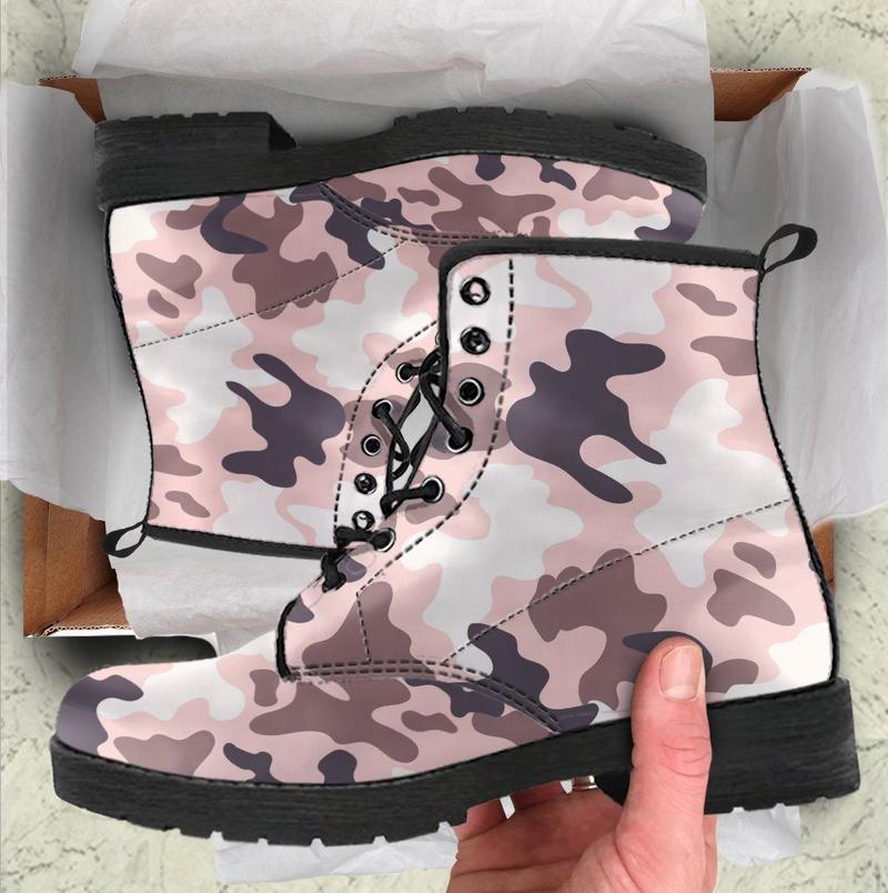 Leather Boots - Camouflage