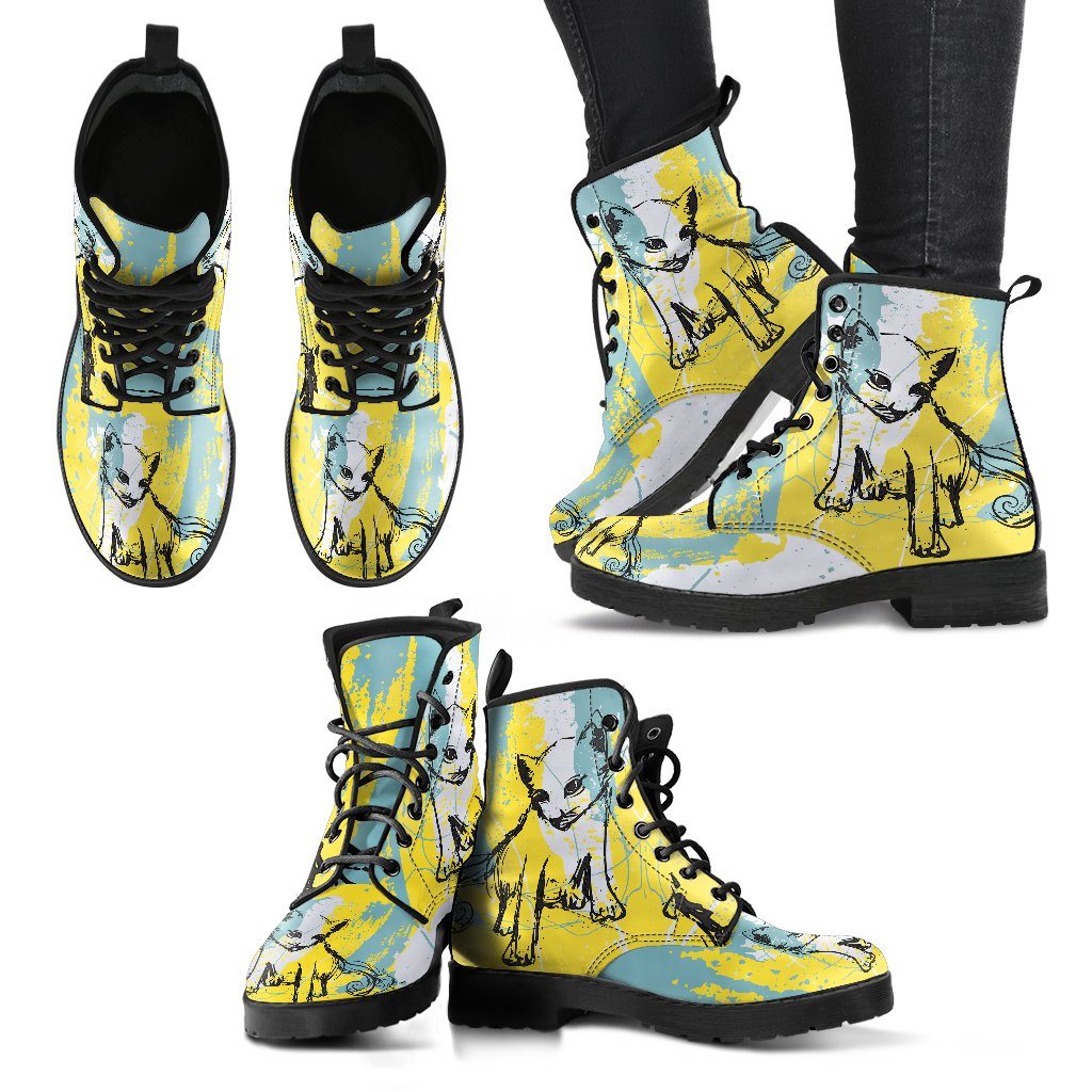 Leather Boots - Cat Meowing