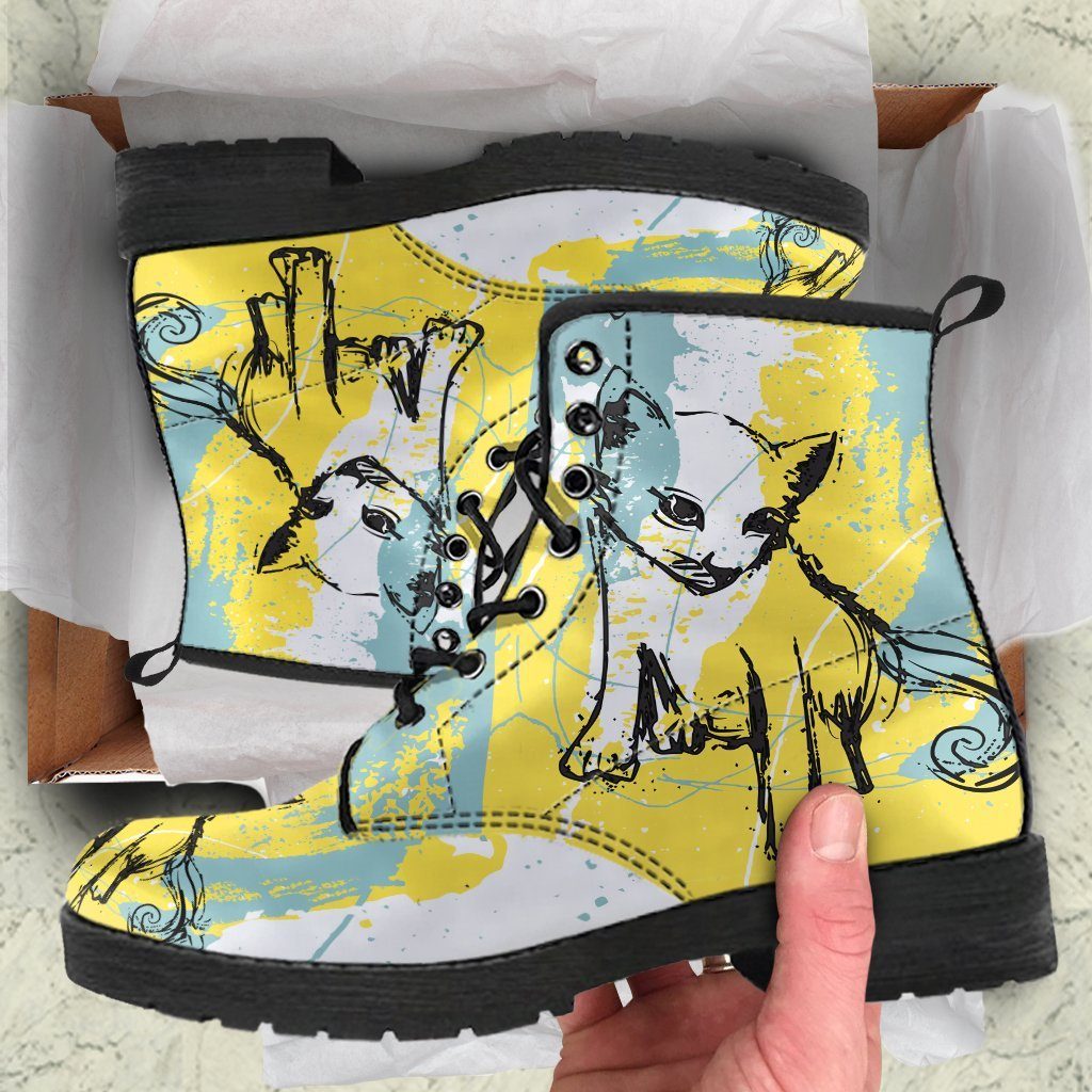 Leather Boots - Cat Meowing