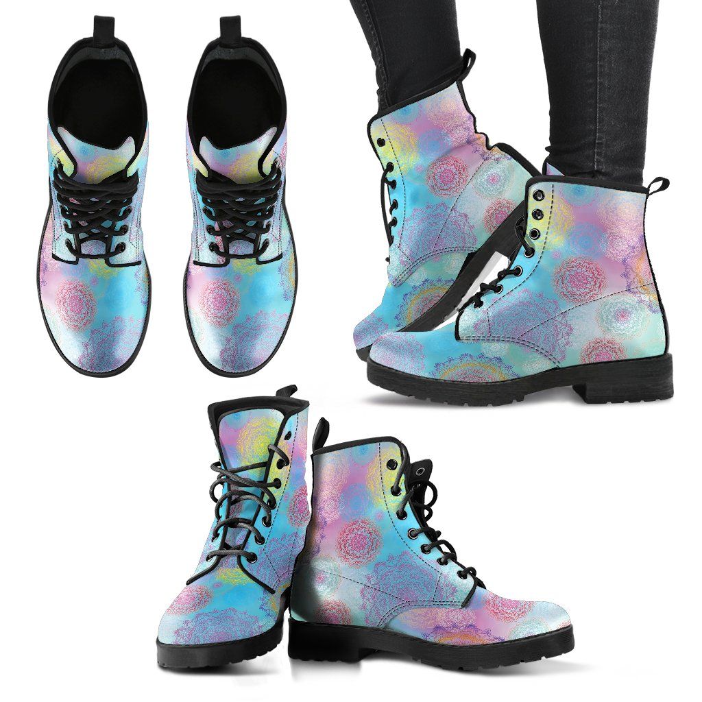 Leather Boots - Chakra Mandala