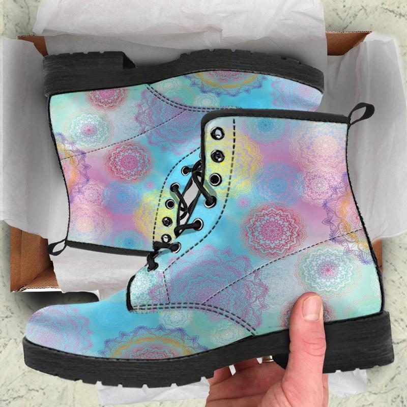Leather Boots - Chakra Mandala