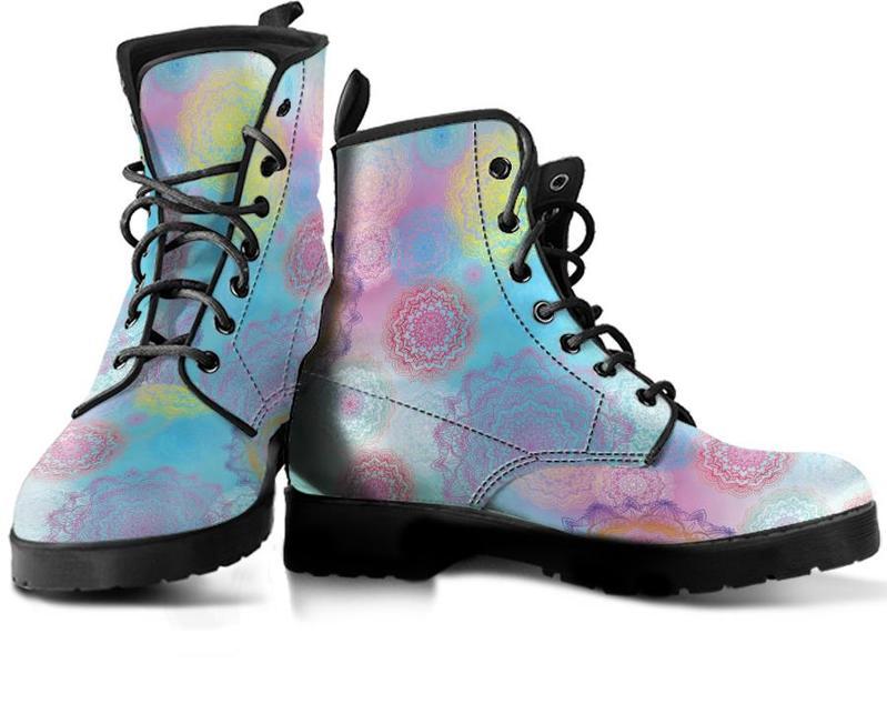 Leather Boots - Chakra Mandala