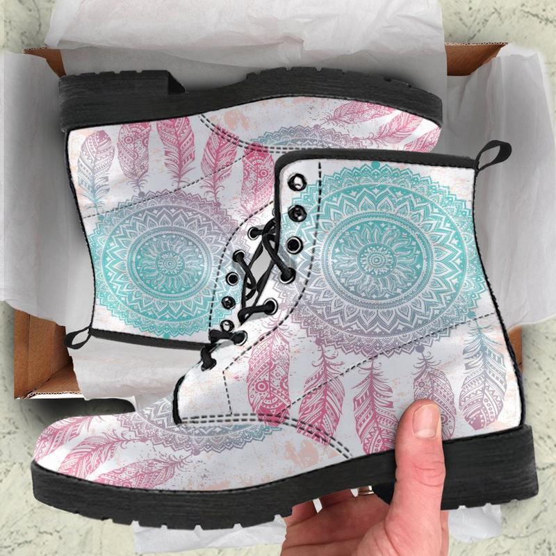 Leather Boots - Charm Dream Catcher
