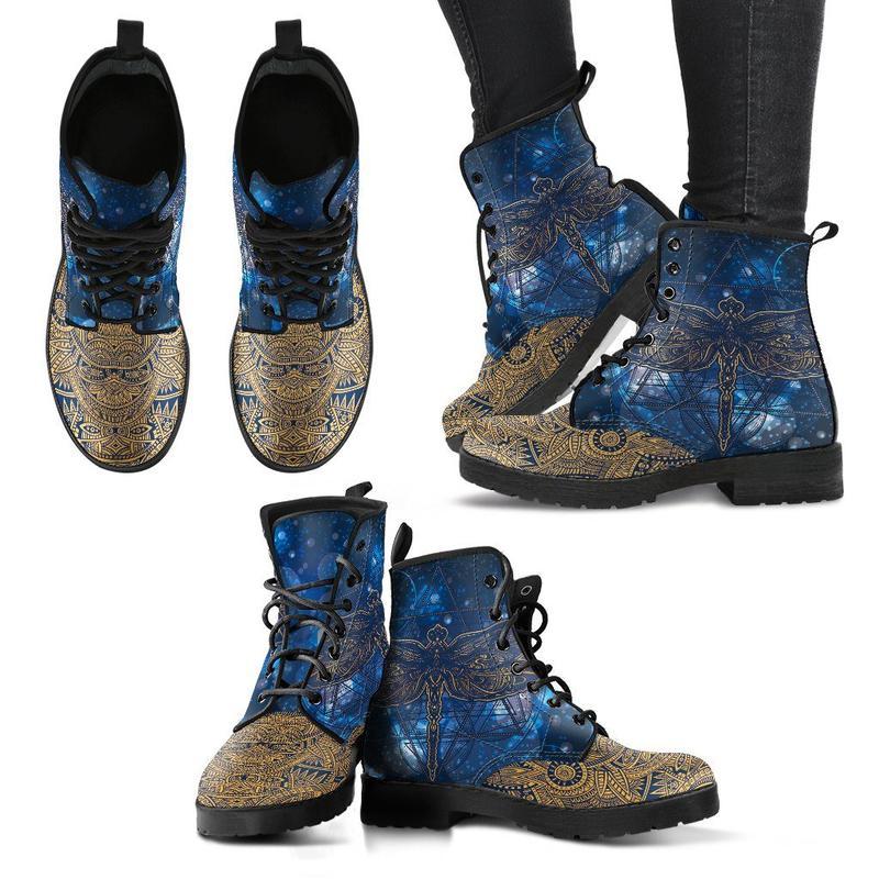 Leather Boots - Dragonfly