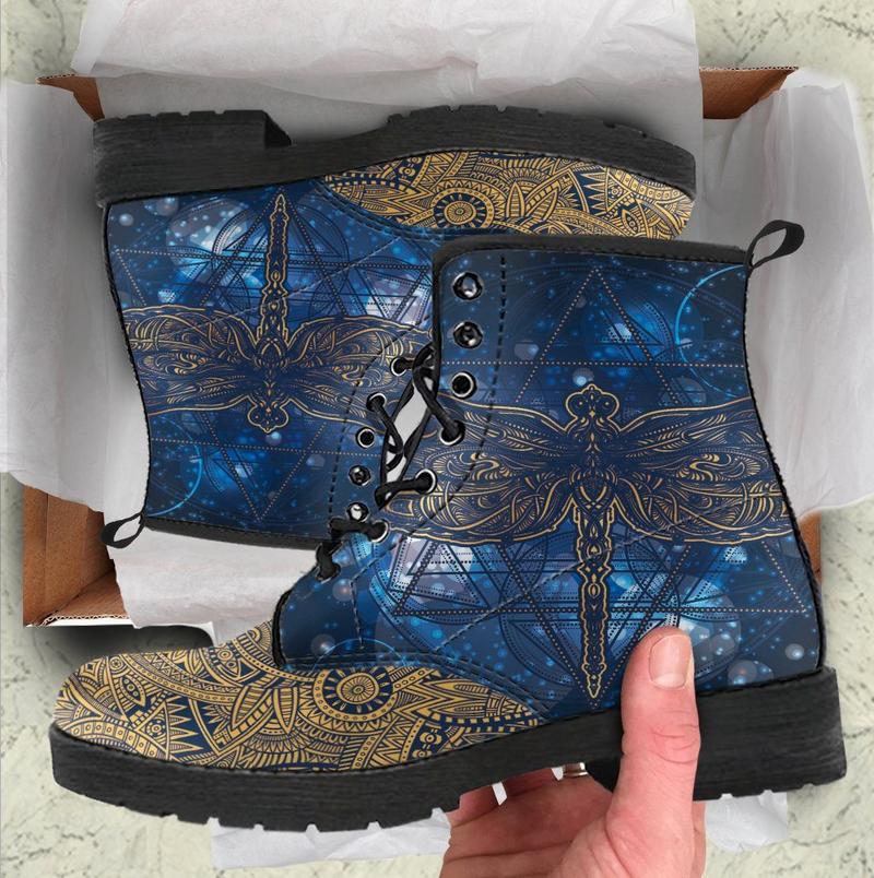 Leather Boots - Dragonfly