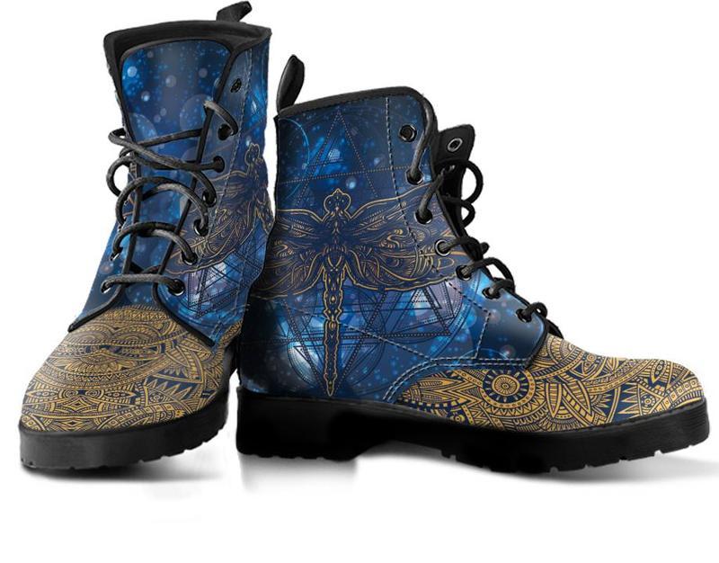 Leather Boots - Dragonfly