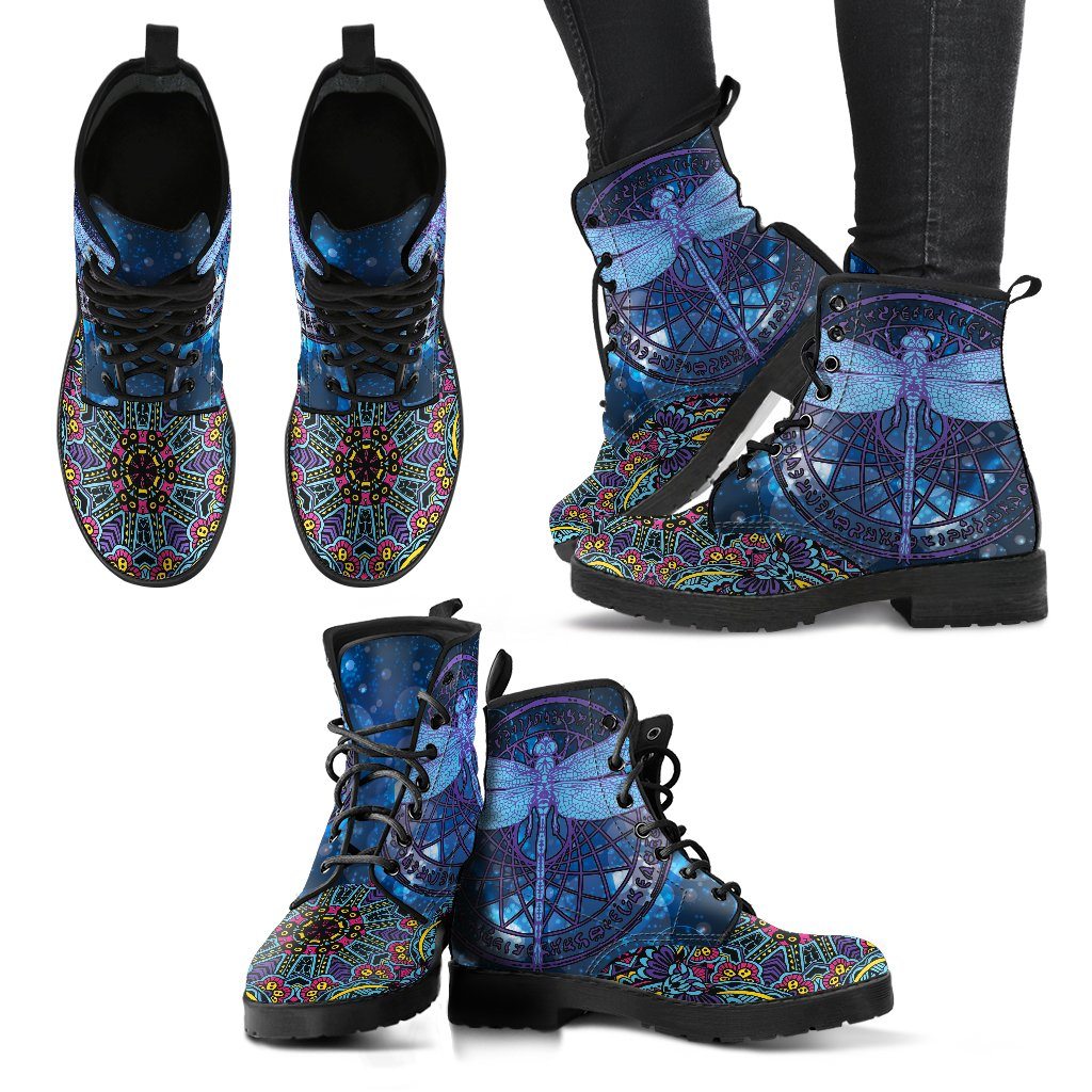 Leather Boots - Dragonfly Blue