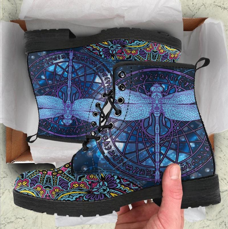 Leather Boots - Dragonfly Blue