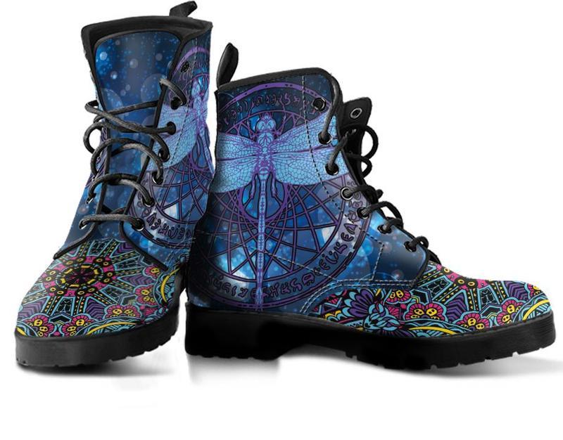 Leather Boots - Dragonfly Blue