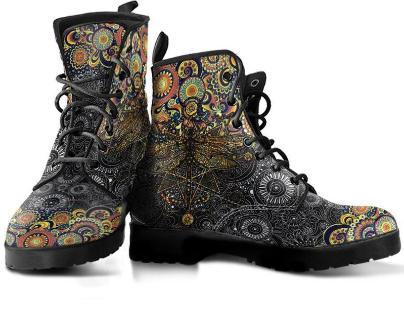 Leather Boots - Dragonfly Henna