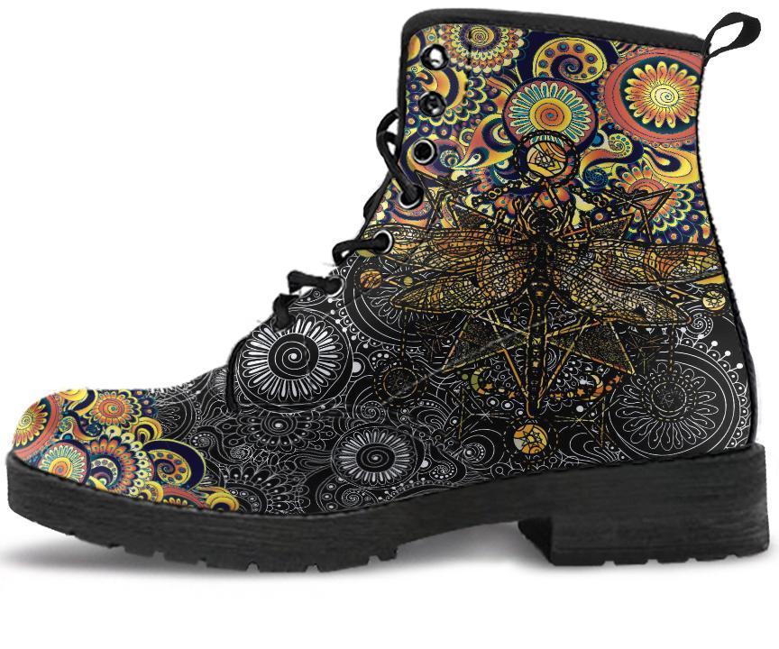 Leather Boots - Dragonfly Henna