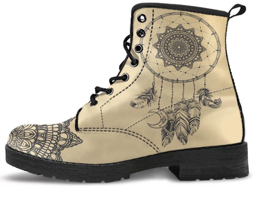 Leather Boots - Dream Catcher Feather