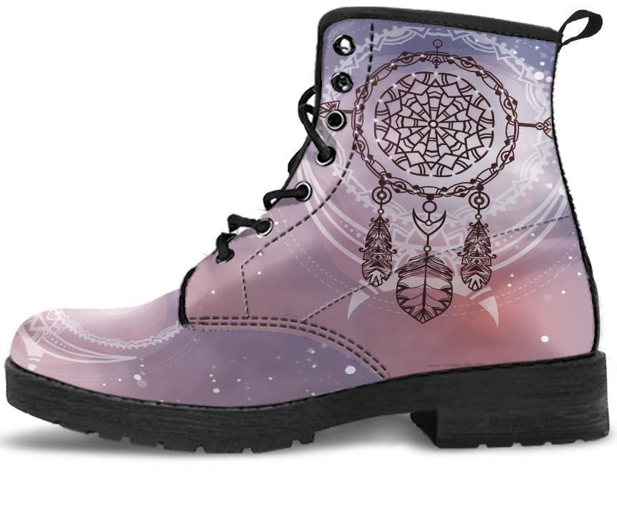 Leather Boots - Dream Catcher Purple