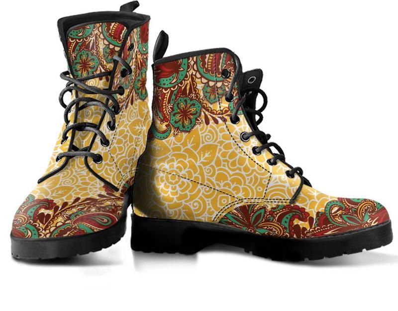 Leather Boots - Henna Art