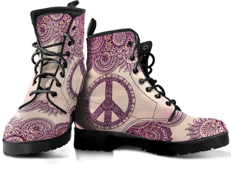 Leather Boots - Henna Art Peace