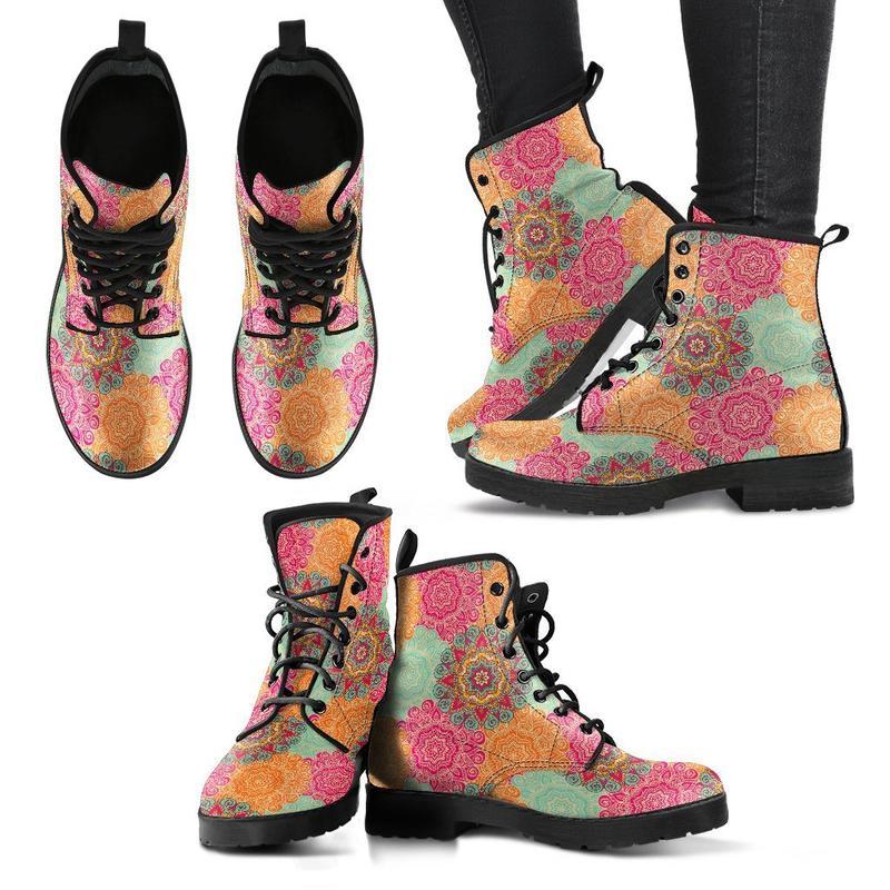Leather Boots - Henna Chakra