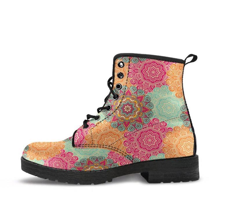 Leather Boots - Henna Chakra