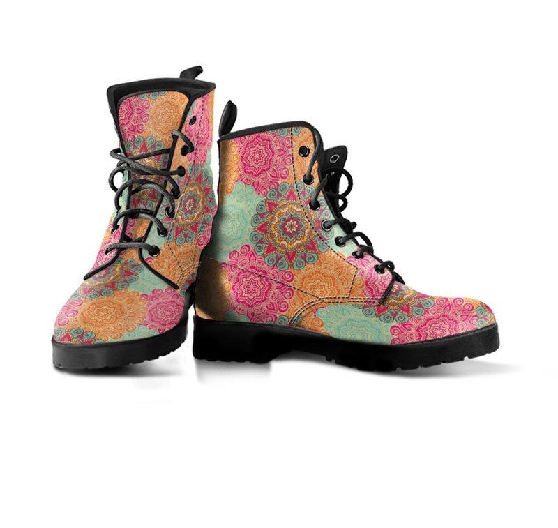 Leather Boots - Henna Chakra