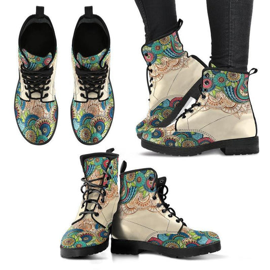 Leather Boots - Henna Dirty White