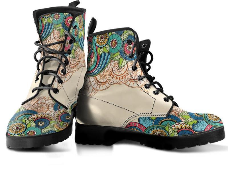 Leather Boots - Henna Dirty White