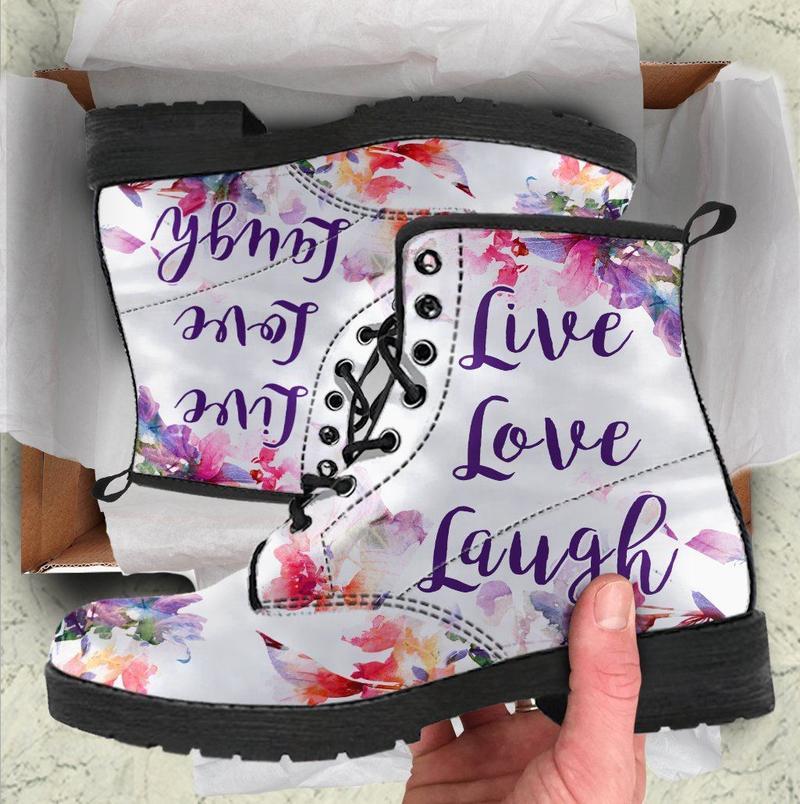 Leather Boots - Live Love Laugh
