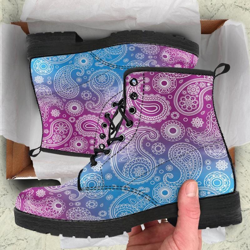 Leather Boots - Mandala