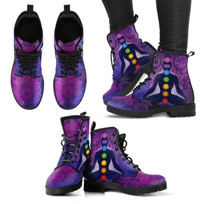 Leather Boots - Mandala Chakra