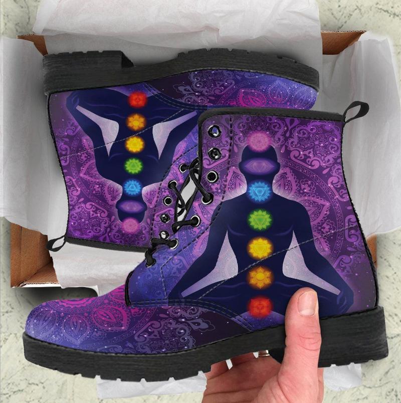 Leather Boots - Mandala Chakra