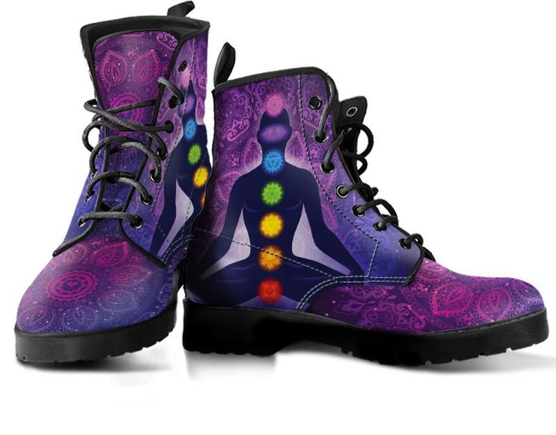 Leather Boots - Mandala Chakra