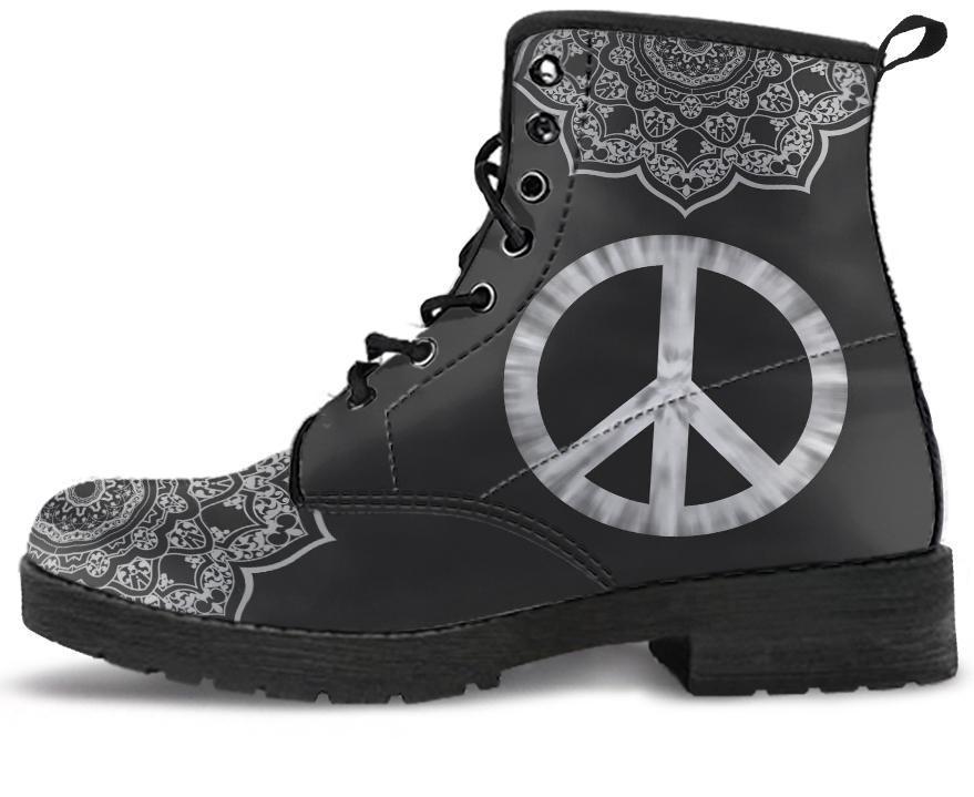 Leather Boots - Mandala Peace