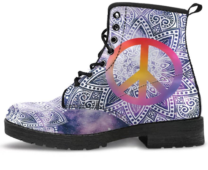 Leather Boots - Mandala Peace