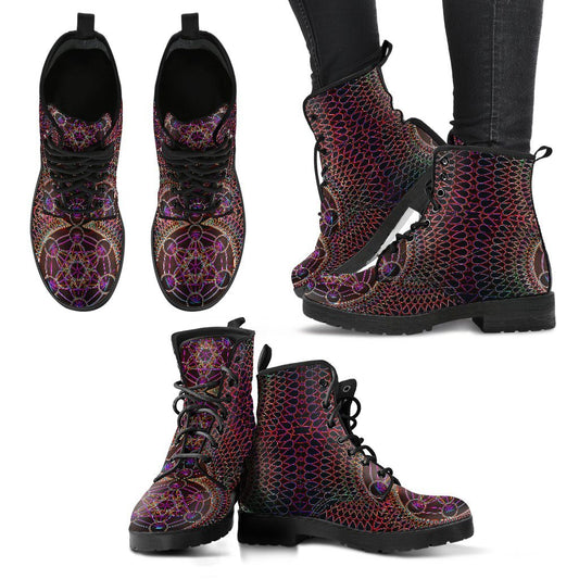 Leather Boots - Metatron Circle
