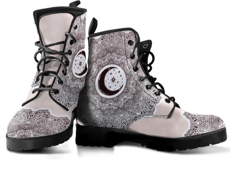 Leather Boots - Moon And Star