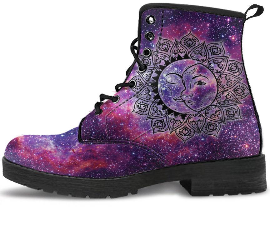 Leather Boots - Nebula Sun Moon
