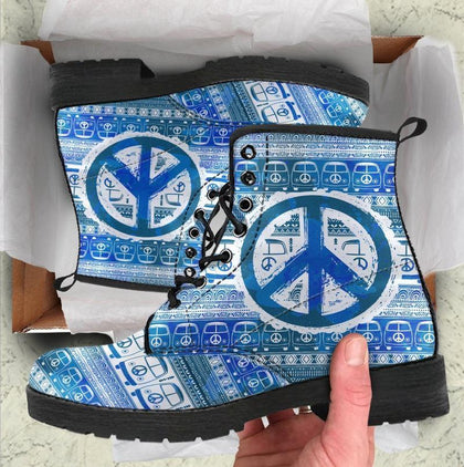 Peace Hippie Bus Blue