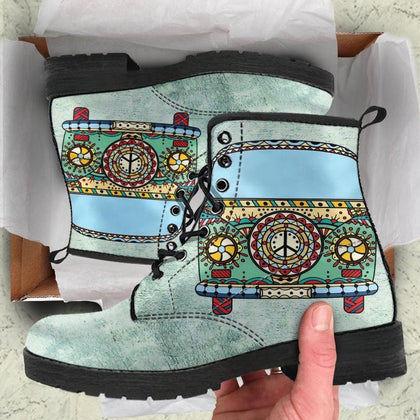 Peace Hippie Bus Mint Green