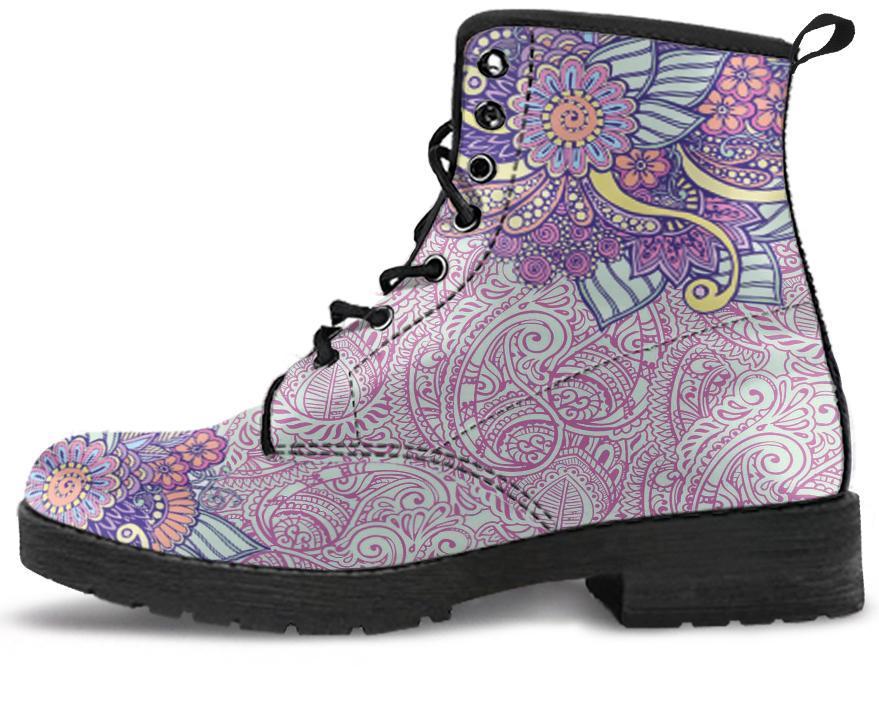 Leather Boots - Pink Henna