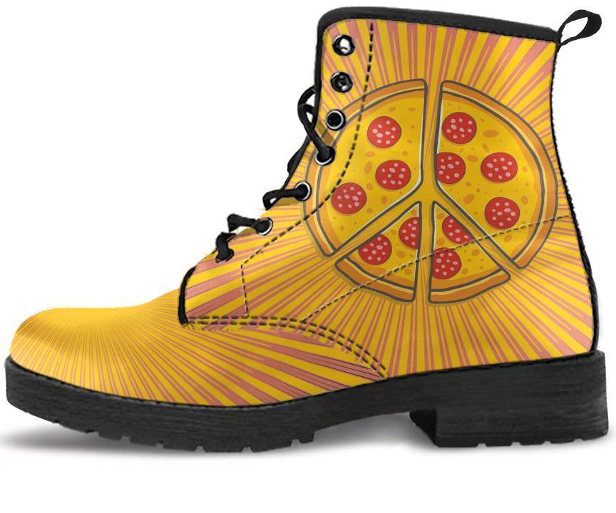 Leather Boots - Pizza Peace