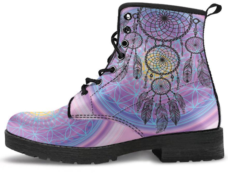 Leather Boots - Purple Chakra Dreamcather